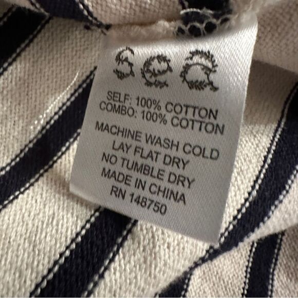 Sea New York Cream and Navy Striped Short Sleeve - Picture 6 of 9